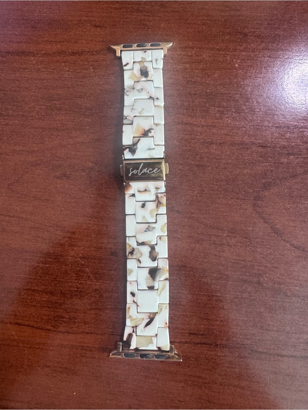 Solace Perma Band Link Apple Watch Band - Cream & Brown